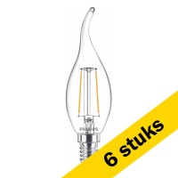Aanbieding: 6x Philips E14 filament led-lamp sierkaars helder 2W (25W)