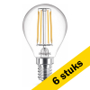 Aanbieding: 6x Philips E14 filament led lamp kogel warm wit 4.3W (40W) LPH02397 - 1
