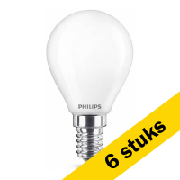 Aanbieding: 6x Philips E14 led lamp kogel mat warm wit 4.3W (40W)