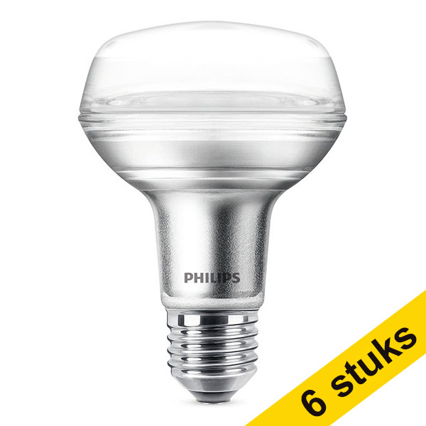 dwaas Demonteer succes Aanbieding: 6x Philips E27 led-lamp Classic reflector R80 4W (60W) Philips  123inkt.nl