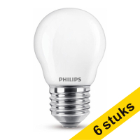Aanbieding: 6x Philips  E27 led-lamp kogel mat dimbaar 6.5W (60W)