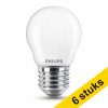 Aanbieding: 6x Philips  E27 led-lamp kogel mat dimbaar 6.5W (60W) LPH02365 - 1