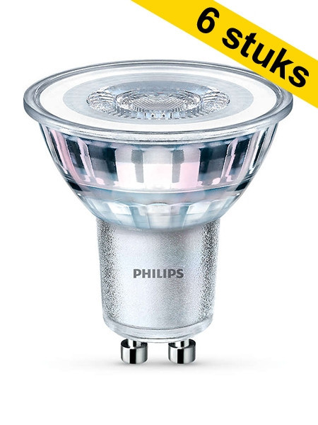 Aanbieding: 6x Philips GU10 LED spot | 4000K | 3.5W (35W) LPH00202 - 1