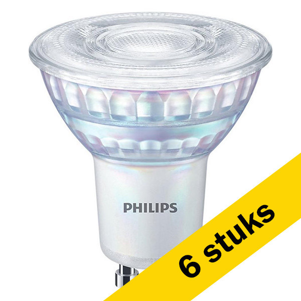 Aanbieding: 6x Philips GU10 LED spot | WarmGlow | 2200-2700K | 6.2W (80W) LPH01272 - 1