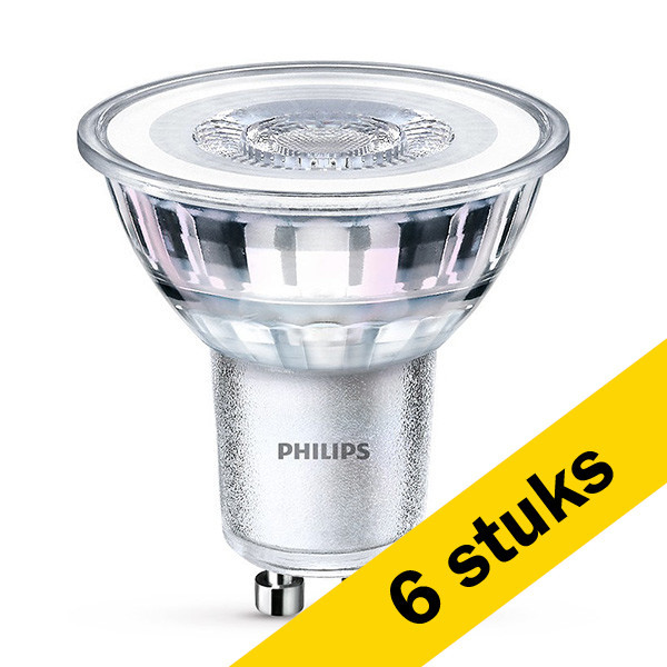Aanbieding: 6x Philips GU10 led-spot Classic glas 3.5W (35W) LPH00331 - 1