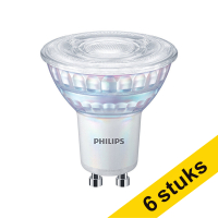 Aanbieding: 6x Philips GU10 led-spot Classic glas dimbaar 2700K 3W (35W)