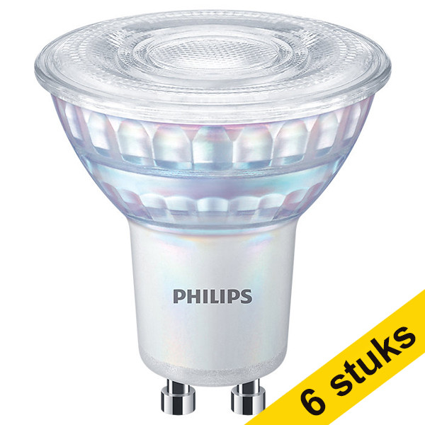 Aanbieding: 6x Philips GU10 led-spot Classic glas dimbaar 4000K 3W (35W) LPH00651 - 1
