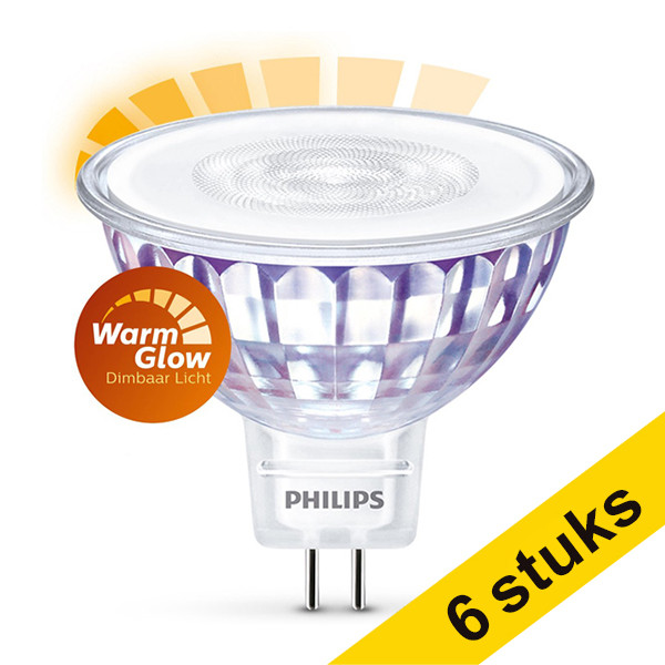 Aanbieding: 6x Philips GU5.3 led-spot dimbaar 7W (50W) LPH01270 - 1
