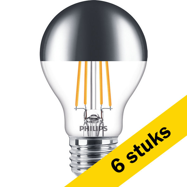 Aanbieding: 6x Philips LED lamp | E27 | Peer | Kopspiegel | 2700K | Dimbaar | 7.2W (50W) LPH00490 - 1