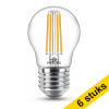 Aanbieding: 6x Philips LED lamp E27 Kogel Filament 2700K 6.5W (60W) LPH02375 - 1