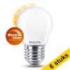 Aanbieding: 6x Philips LED lamp WarmGlow E27 Kogel Mat 2200-2700K 3.4W (40W) LPH02587 - 1