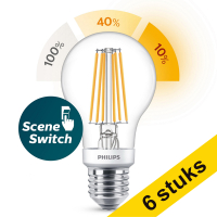 Aanbieding: 6x Philips SceneSwitch E27 filament led-lamp peer 7.5W (60W)