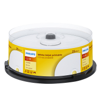Philips CD-R 80 min. printable 25 stuks in cakebox 098005