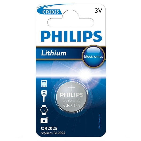 Philips CR2025 Lithium knoopcel batterij 1 stuk CR2025/01B 098316 - 1