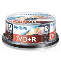 Philips DVD+R 25 stuks in cakebox 098011
