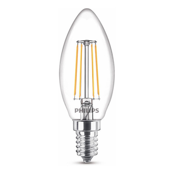 Philips E14 filament led-lamp kaars warm wit 4.3W (40W) 929001889755 LPH02437 - 1