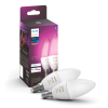 Philips Hue E14 smart lamp kaars C39 wit en RGB instelbaar zigbee 2 stuks LPH02701 - 1