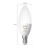 Philips Hue E14 smart lamp kaars C39 wit en RGB instelbaar zigbee LPH02700 - 3