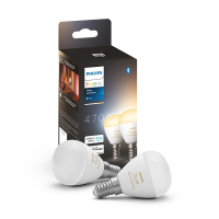 Philips Hue E14 smart lamp kogel P45 wit instelbaar zigbee 2 stuks LPH03366
