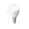 Philips Hue E14 smart lamp kogel P45 wit instelbaar zigbee LPH03367 - 2