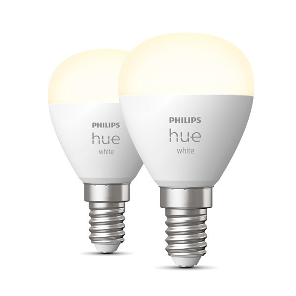 Philips Hue E14 smart lamp kogel P45 wit zigbee 2 stuks LPH02724 - 2