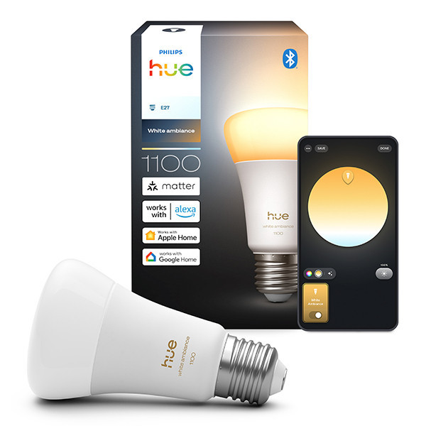 Philips Hue E27 smart lamp wit instelbaar zigbee LPH04278 - 1