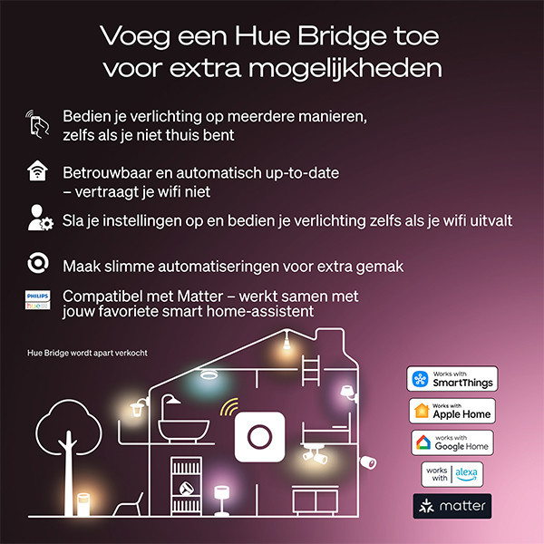 Philips Hue E27 smart lamp wit instelbaar zigbee LPH04278 - 9