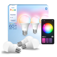 Philips Hue Essential E27 smart lamp wit en RGB instelbaar zigbee 3 stuks LPH04291