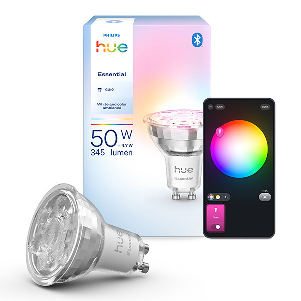 Philips Hue Essential GU10 smart lamp wit en RGB instelbaar zigbee LPH04290 - 1
