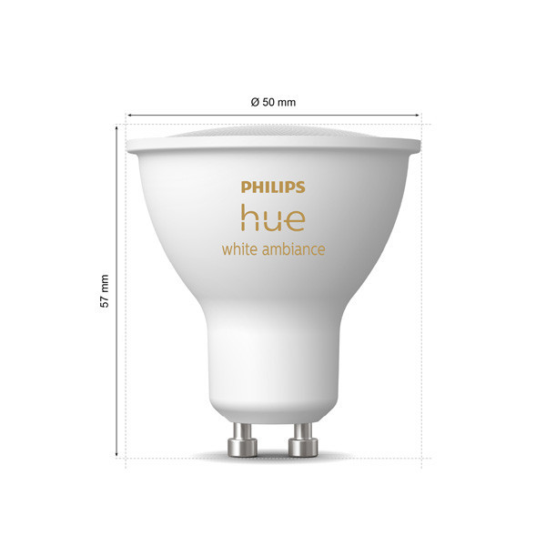 Philips Hue GU10 smart lamp PAR16 mat wit zigbee LPH03731 - 3