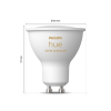 Philips Hue GU10 smart lamp PAR16 mat wit zigbee LPH03731 - 3