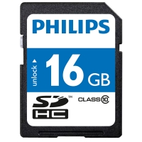 Philips SDHC geheugenkaart class 10 - 16GB FM016SD45B FM16SD45B/00 098112