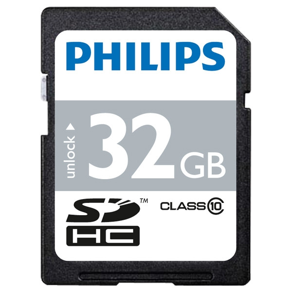 Philips SDHC geheugenkaart class 10 - 32GB FM032SD45B FM32SD45B/00 098113 - 1