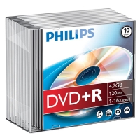 Philips dvd+r 10 stuks in slimline doosjes DR4S6S10F/00 098009