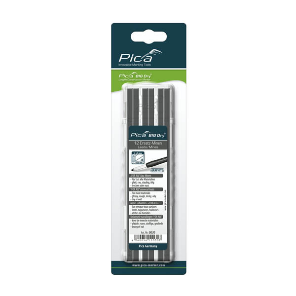 Pica 6030/SB Big Dry markeerpotlood navulling (12 stuks) 740168 330259 - 1