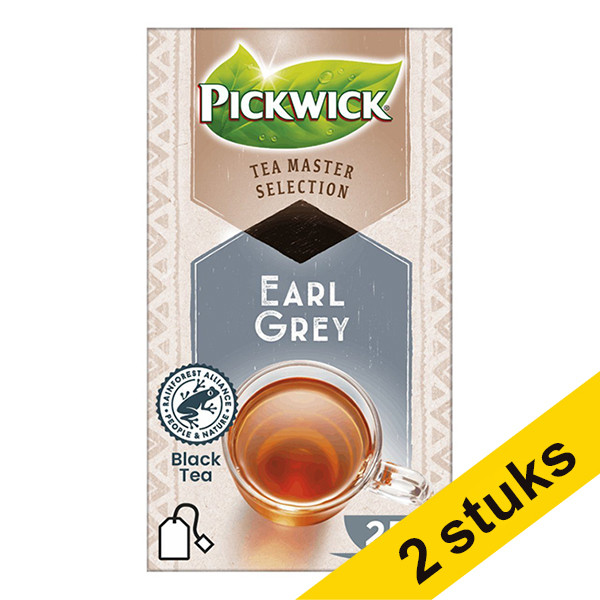 Pickwick Aanbieding: 2x Pickwick Master Selection Earl Grey thee (4 x 25 stuks)  404303 - 1