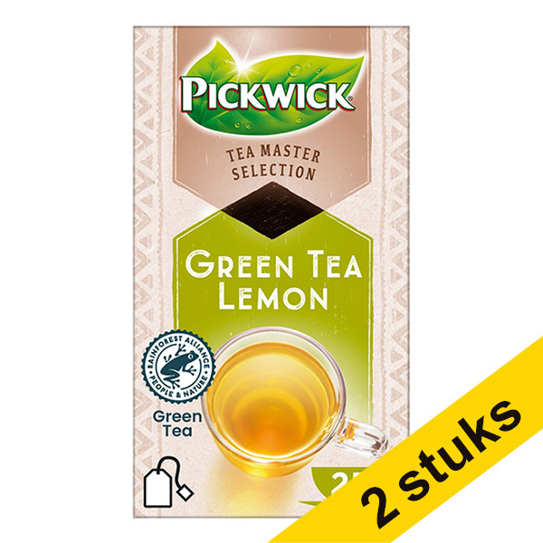 Pickwick Aanbieding: 2x Pickwick Master Selection Green Lemon thee (4 x 25 stuks)  404305 - 1