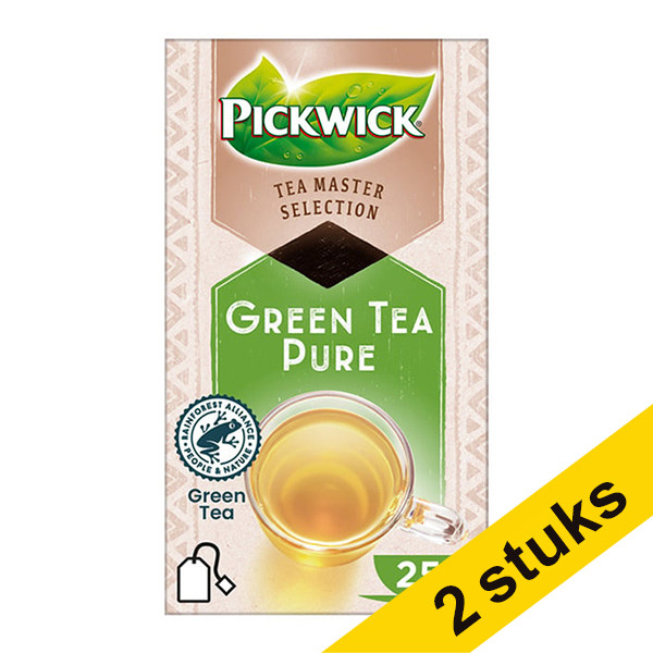 Pickwick Aanbieding: 2x Pickwick Master Selection Green Pure thee (4 x 25 stuks)  404304 - 1