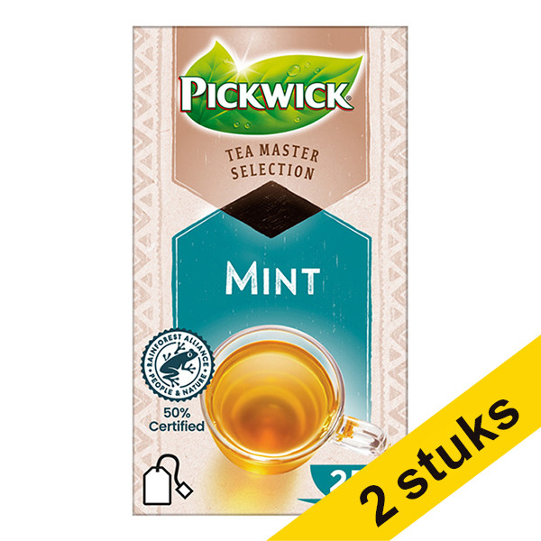 Pickwick Aanbieding: 2x Pickwick Master Selection Mint thee (4 x 25 stuks)  404306 - 1