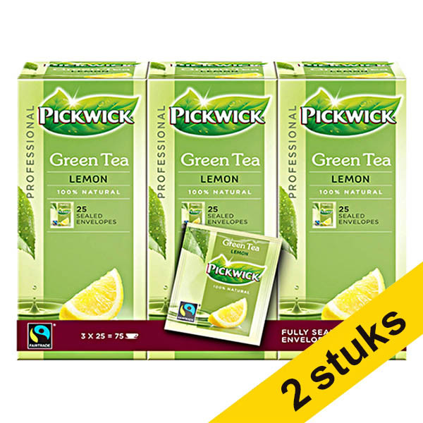 Aanbieding: 2x Pickwick Professional Green Tea Lemon (3 x 25 stuks) 404330 - 1