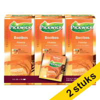 Aanbieding: 2x Pickwick Professional Rooibos Honing thee (3 x 25 stuks)