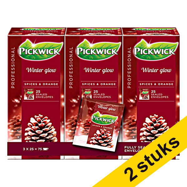 Aanbieding: 2x Pickwick Professional Winterglow thee (3 x 25 stuks) 404314 - 1
