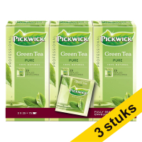 Aanbieding: 3x Pickwick Professional Green Tea Pure (3 x 25 stuks)