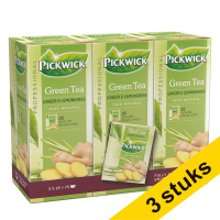 Aanbieidng: 3x Pickwick Professional Green Tea Ginger & Lemongrass (3 x 25 stuks)
