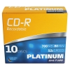 Platinum cd-r 80 min. 10 stuks in slimline doosjes