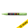 Aanbieding: 12x POSCA PC-1MC acrylmarker appelgroen (0,7 - 1 mm conisch) 424309 - 1