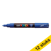 Aanbieding: 12x POSCA PC-1MC verfmarker donkerblauw (0,7 - 1 mm conisch)