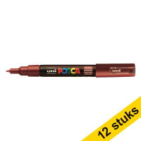 Aanbieding: 12x POSCA PC-1MC verfmarker wijnrood (0,7 - 1 mm conisch)