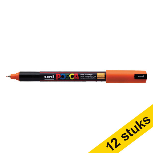 Aanbieding: 12x POSCA PC-1MR verfmarker oranje (0,7 mm rond) 424272 - 1