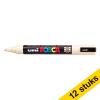 Aanbieding: 12x POSCA PC-5M acrylmarker beige (1,8 - 2,5 mm rond) 424360 - 1